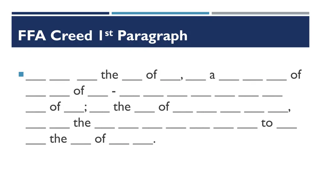 ffa creed 1 st paragraph 15