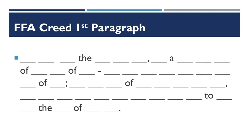 ffa creed 1 st paragraph 16