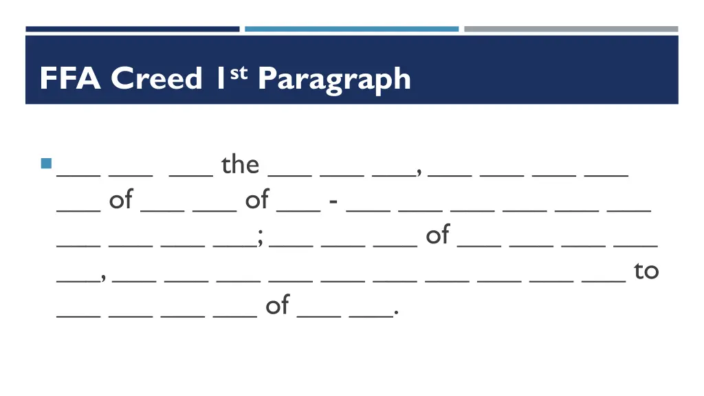 ffa creed 1 st paragraph 17