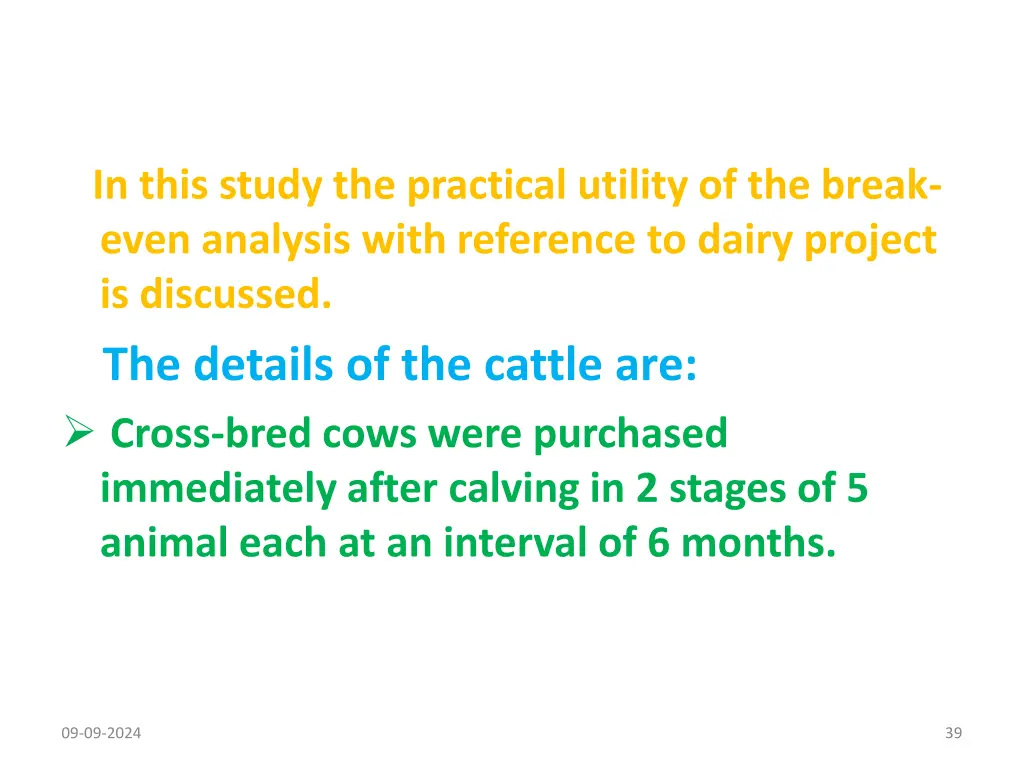 in this study the practical utility of the break