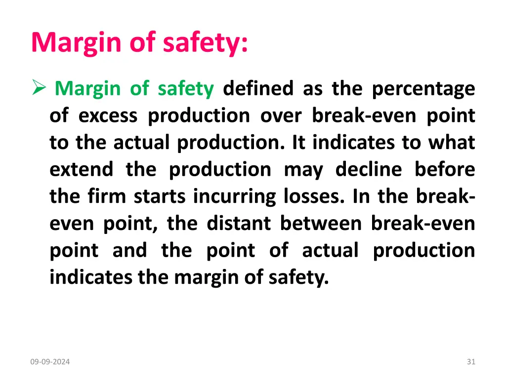 margin of safety