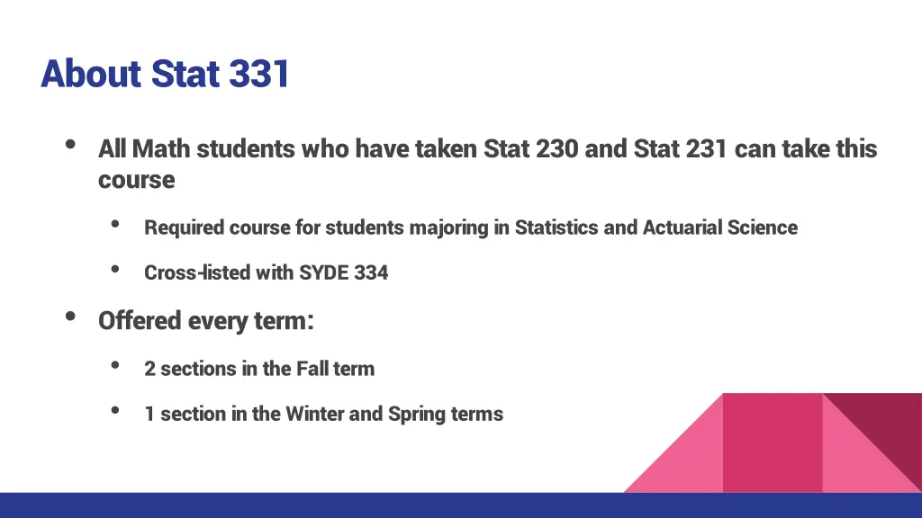 about stat 331