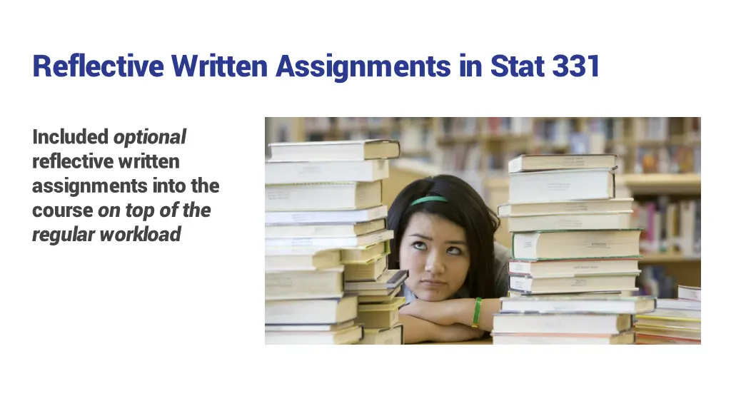 reflective written assignments in stat 331