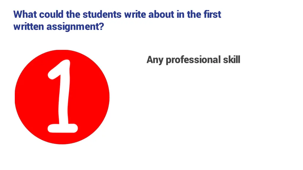 what could the students write about in the first