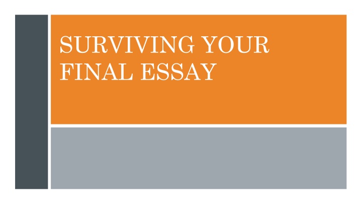 surviving your final essay