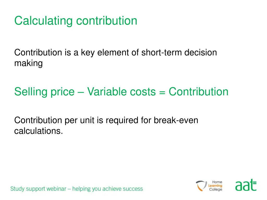 calculating contribution