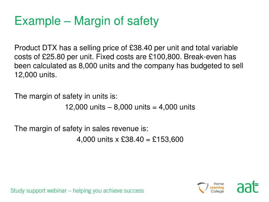 example margin of safety