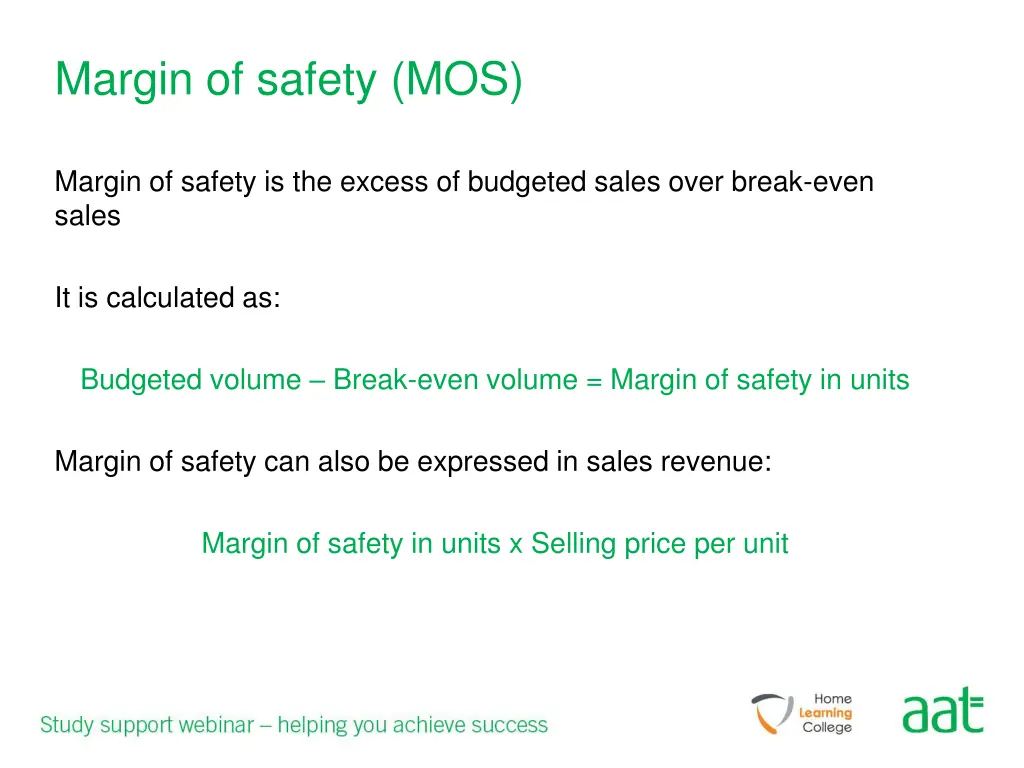 margin of safety mos