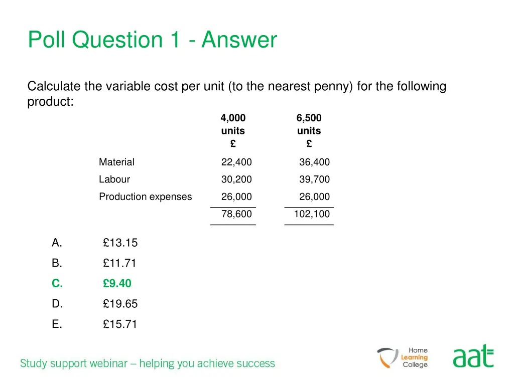 poll question 1 answer