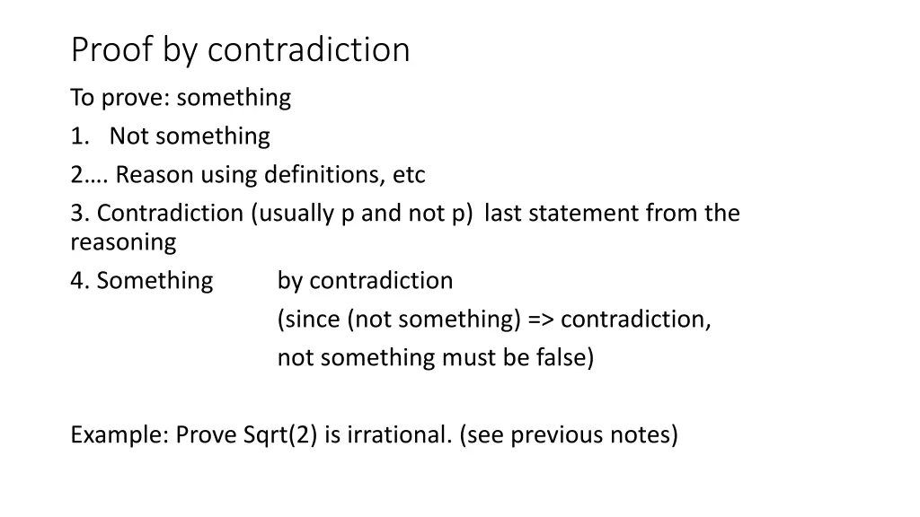 proof by contradiction