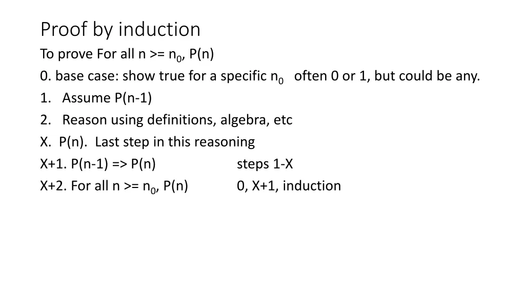 proof by induction to prove