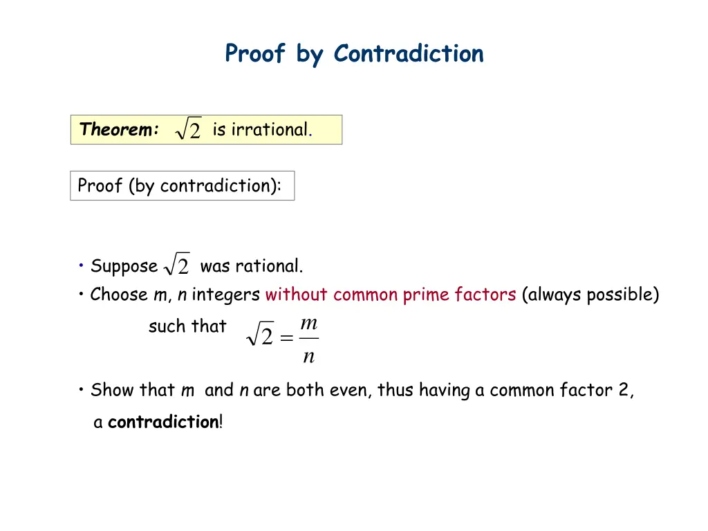 proof by contradiction 1