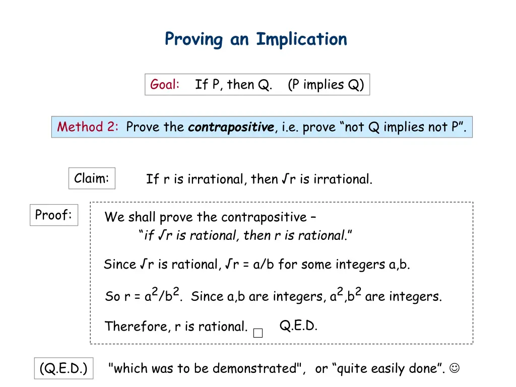 proving an implication 2