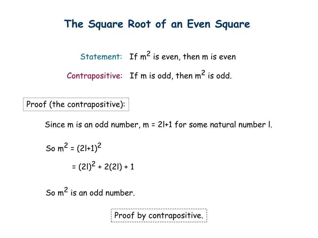 the square root of an even square