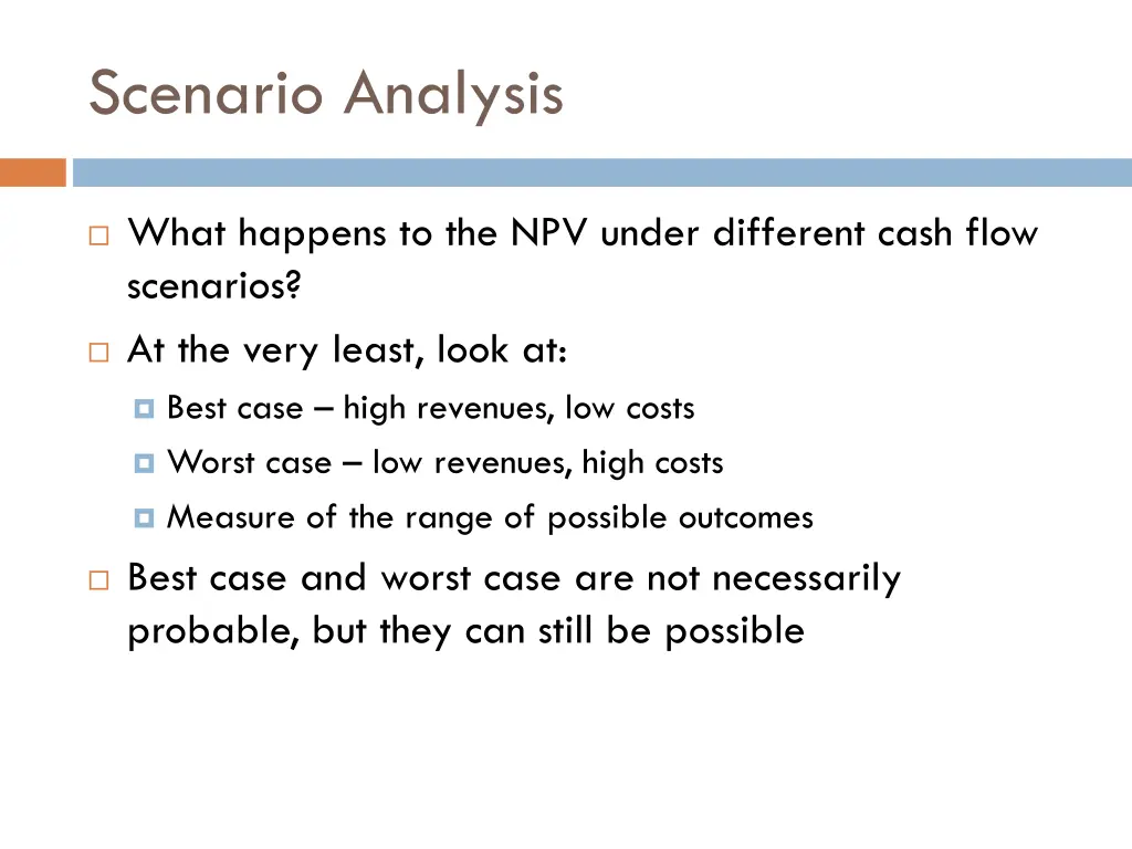 scenario analysis