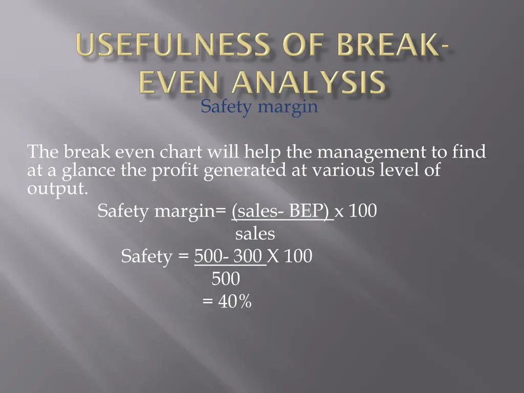 safety margin