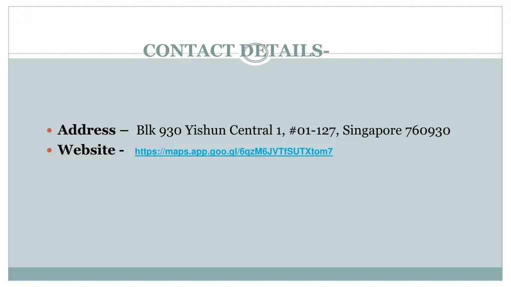 contact details