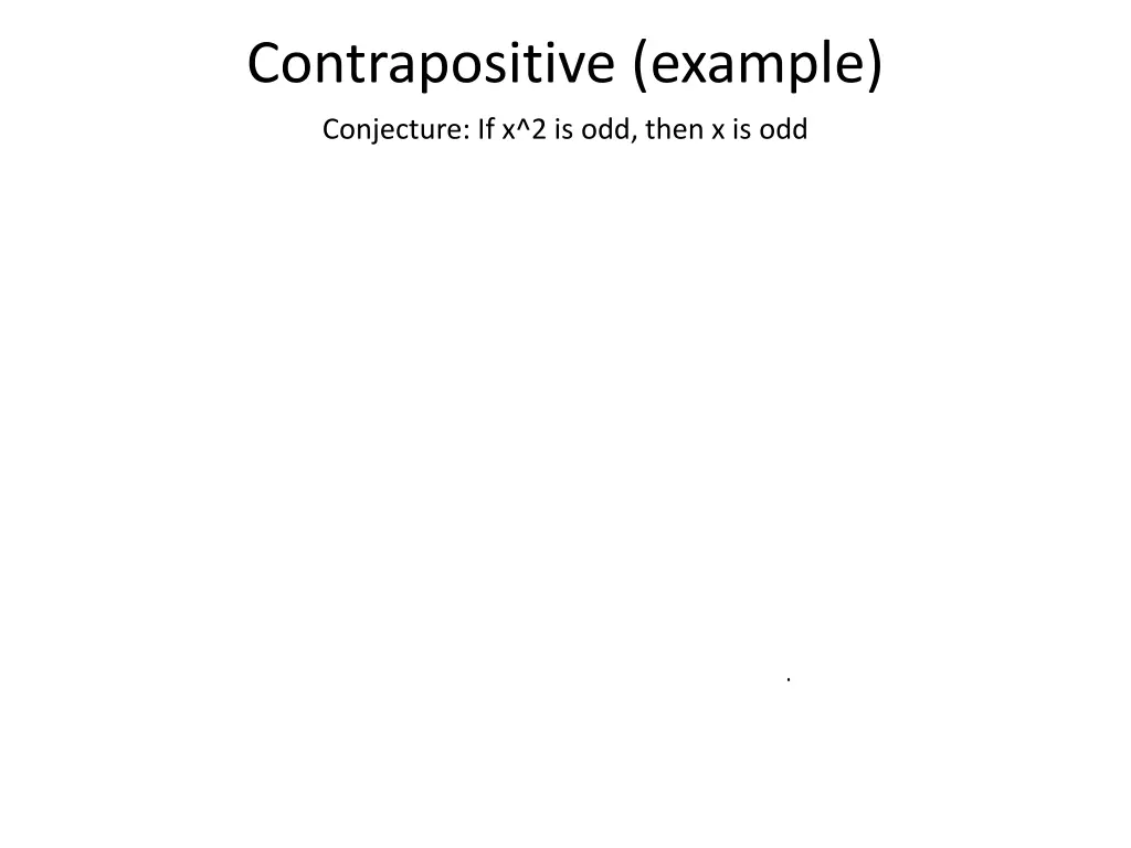 contrapositive example