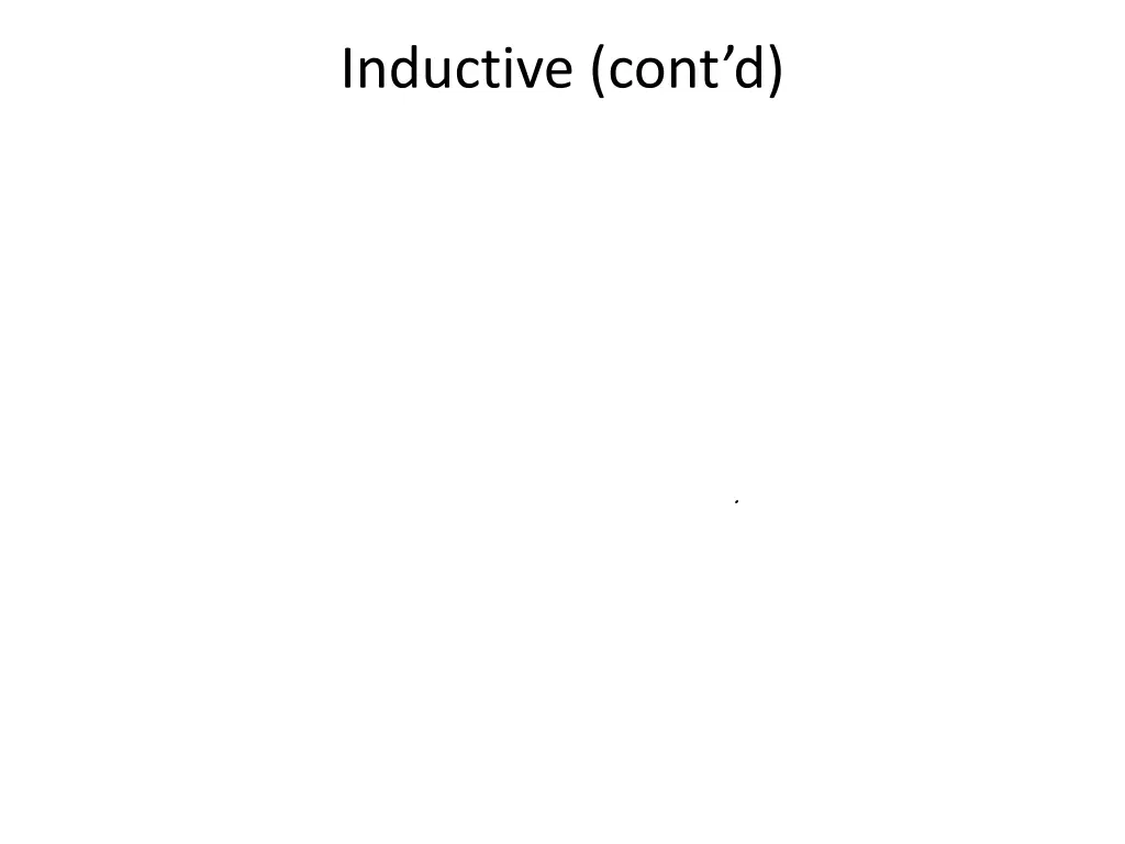 inductive cont d