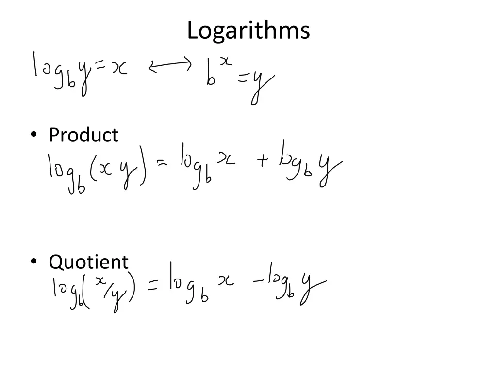 logarithms 1