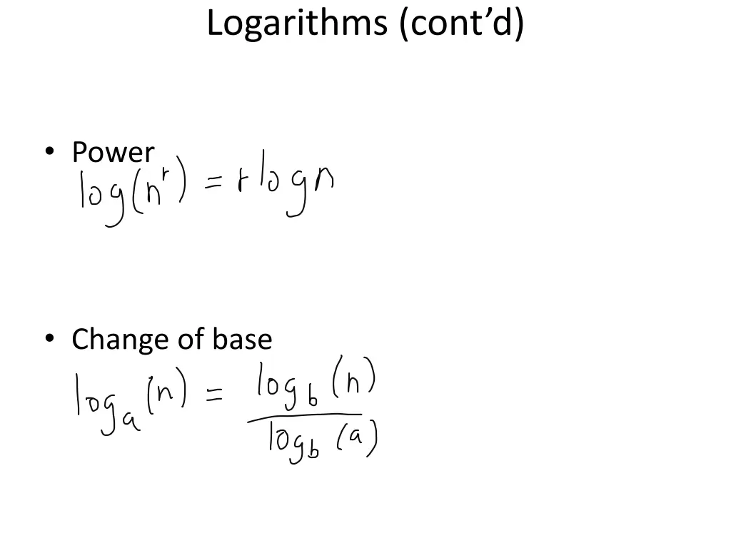 logarithms cont d 1