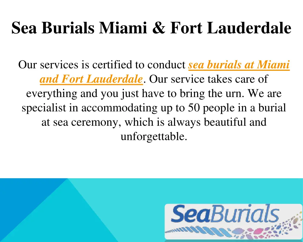 sea burials miami fort lauderdale