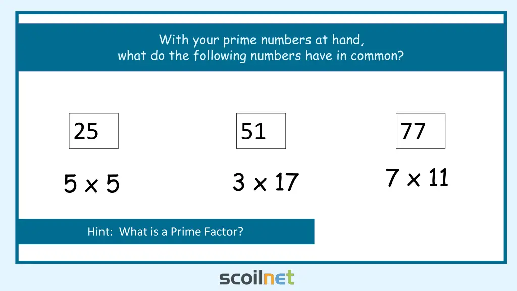 with your prime numbers at hand what