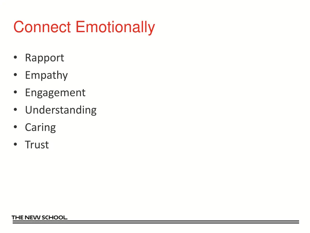 connect emotionally