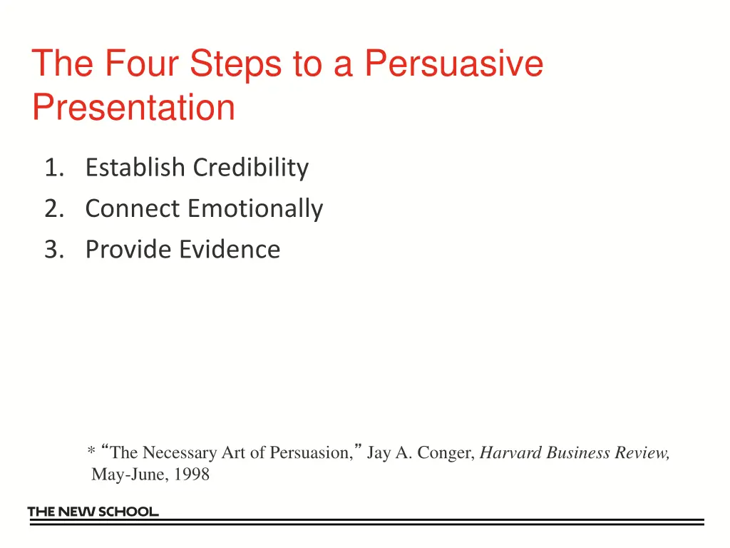 the four steps to a persuasive presentation