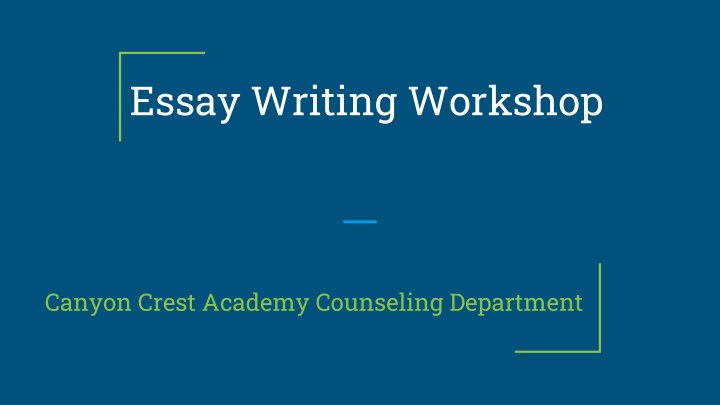 essay writing workshop