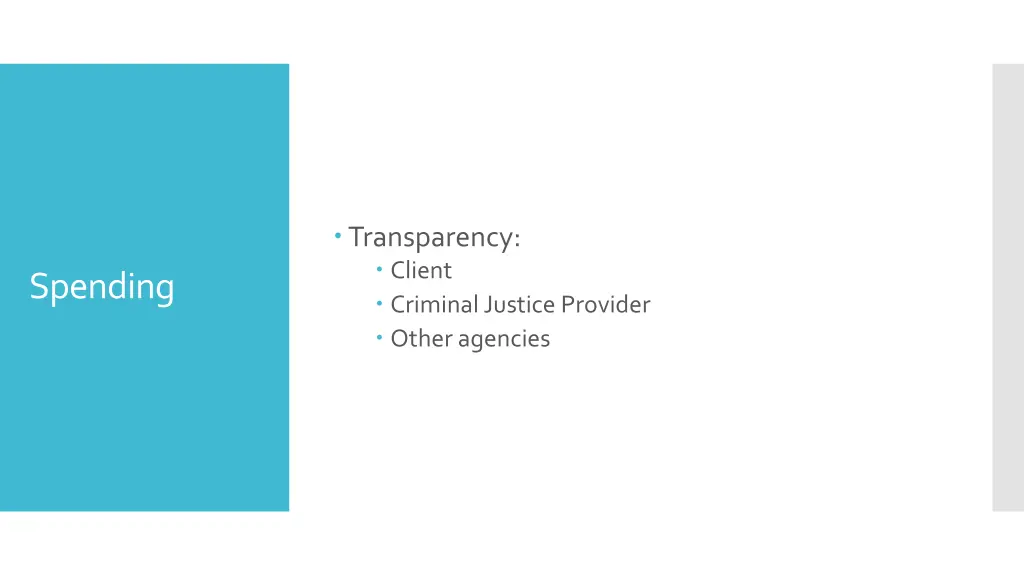 transparency client criminal justice provider