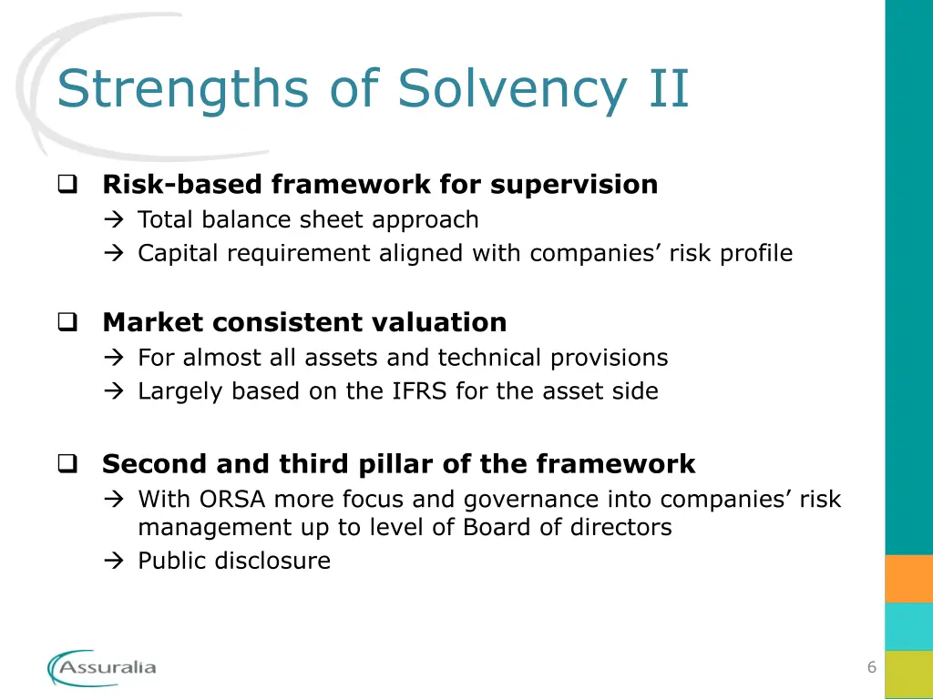 strengths of solvency ii