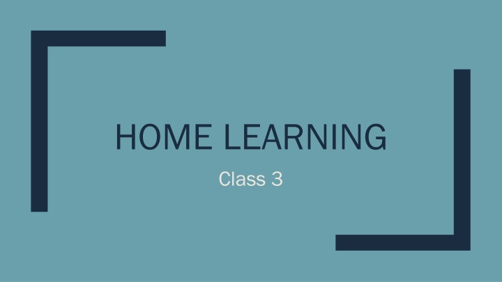 home learning class 3