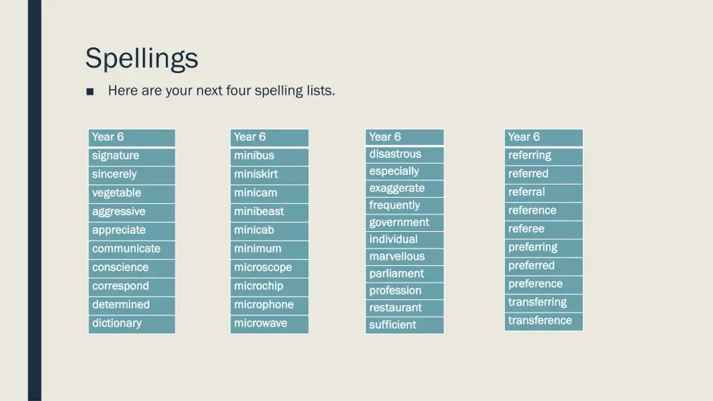 spellings here are your next four spelling lists 2