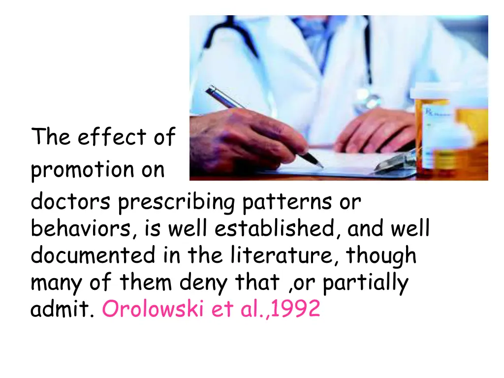 the effect of promotion on doctors prescribing