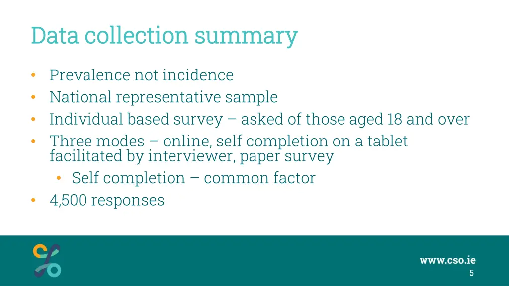 data collection summary data collection summary