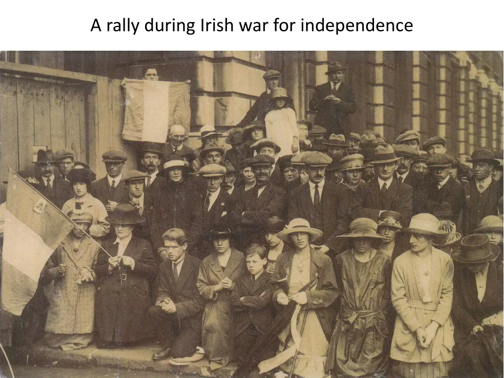 a rally during irish war for independence