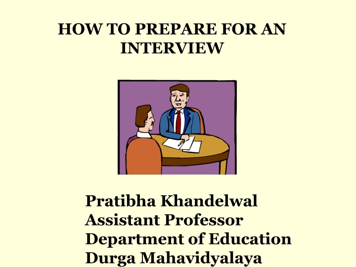 how to prepare for an interview