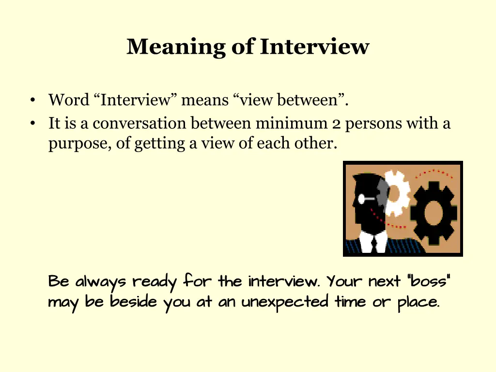 meaning of interview 1