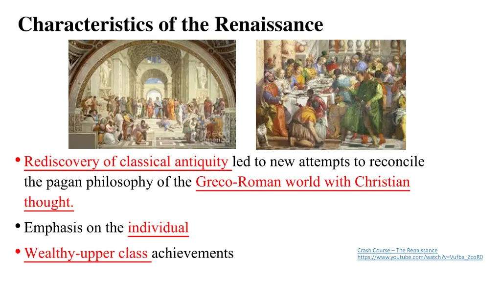 characteristics of the renaissance