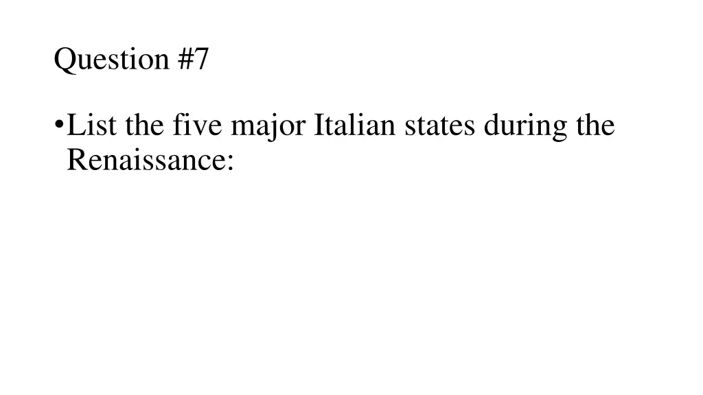 question 7