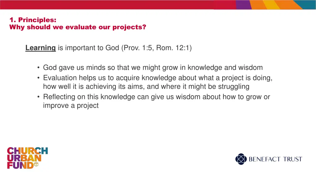 1 principles why should we evaluate our projects 2