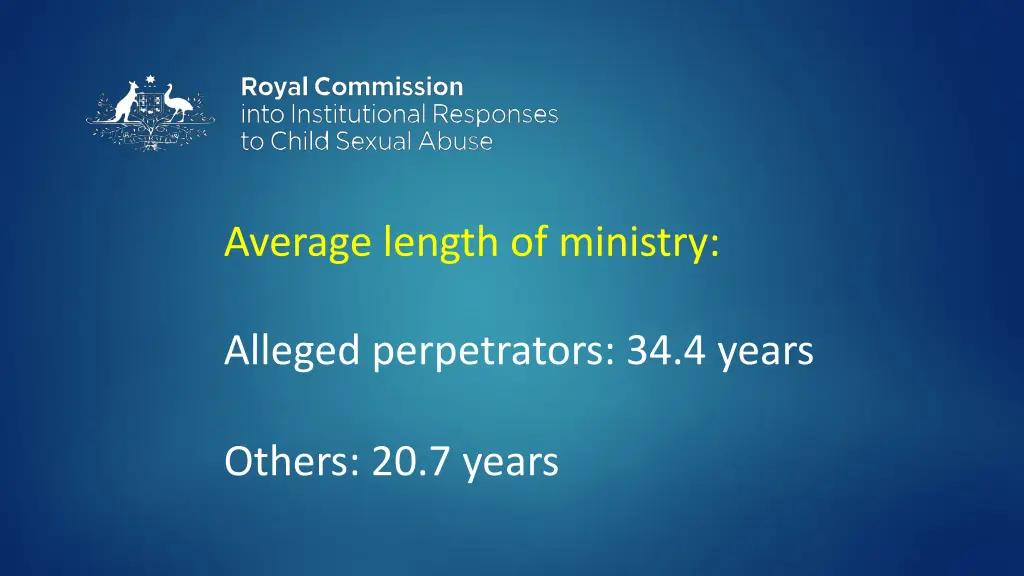 average length of ministry