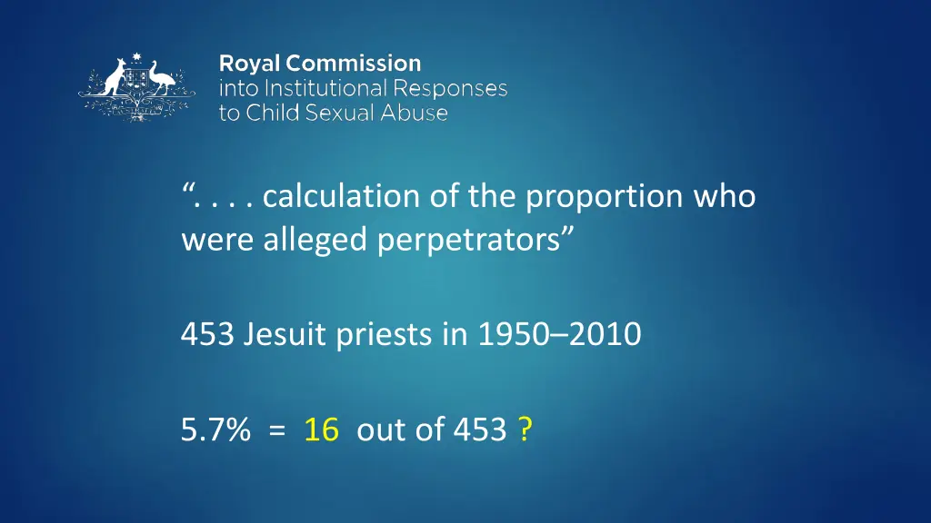 calculation of the proportion who were alleged 2