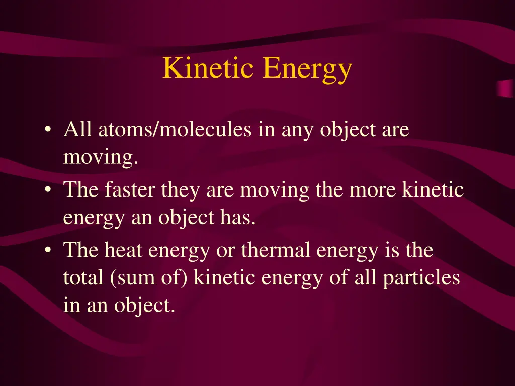 kinetic energy