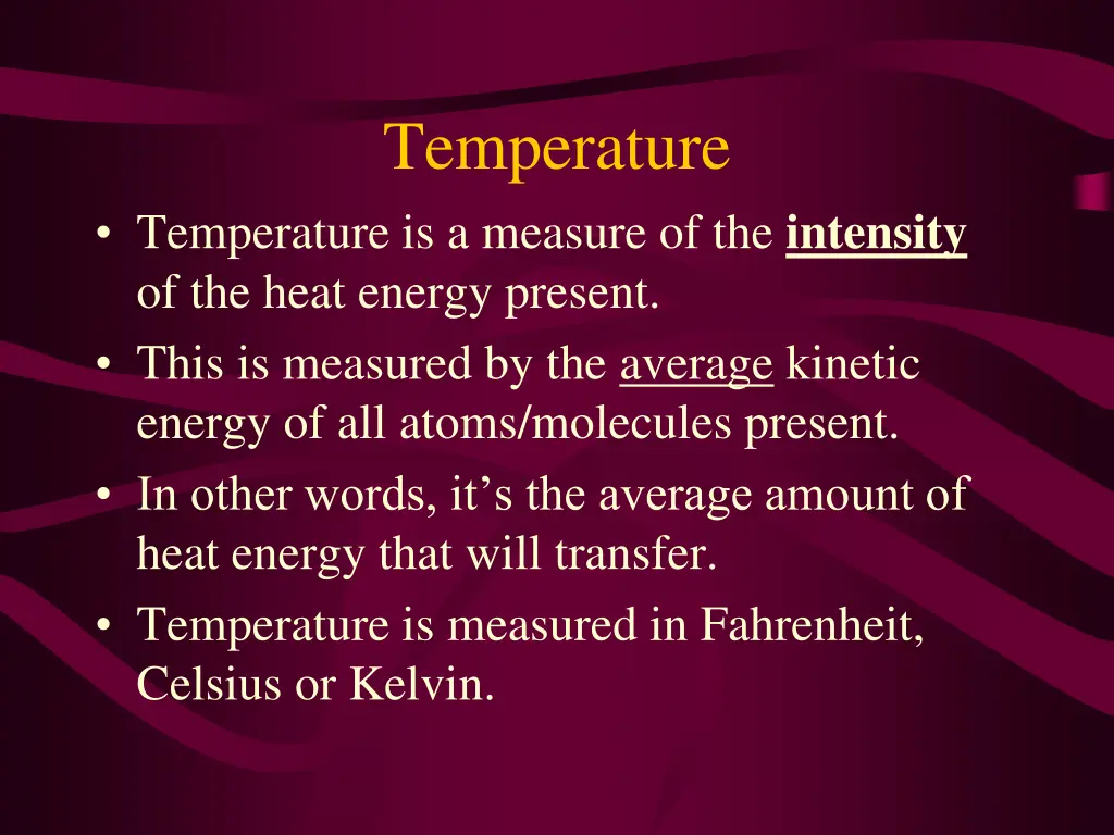 temperature