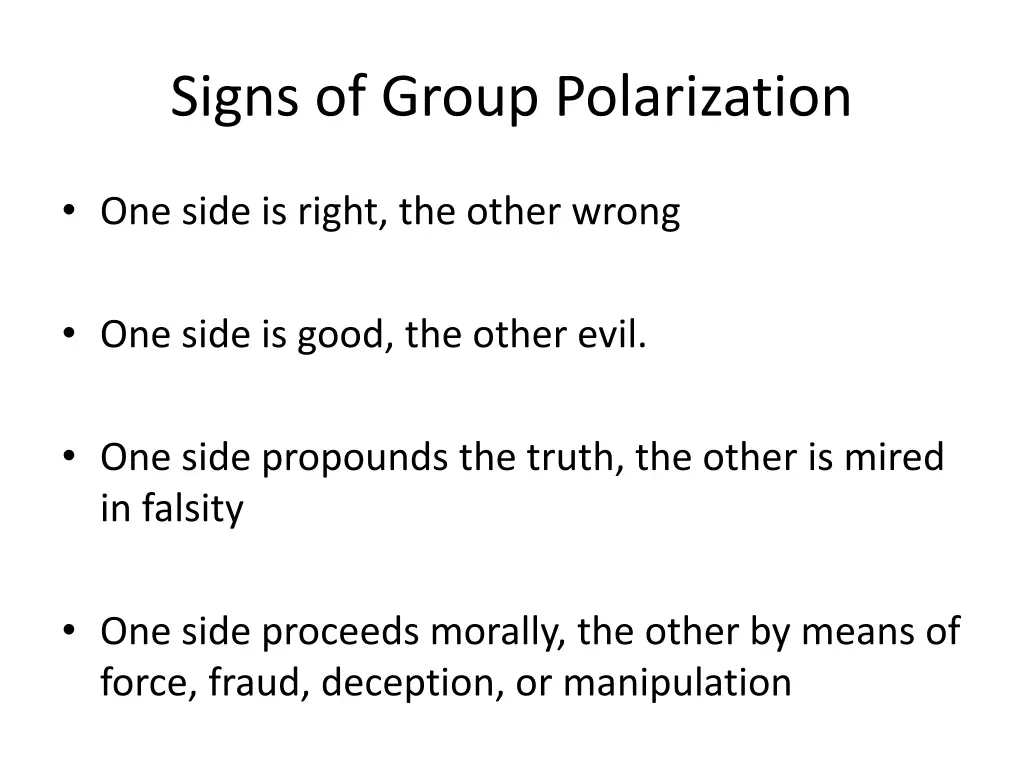 signs of group polarization