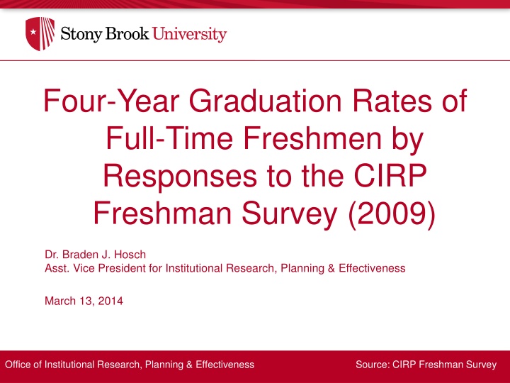 four year graduation rates of full time freshmen