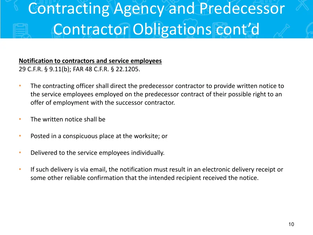 contracting agency and predecessor contractor 1