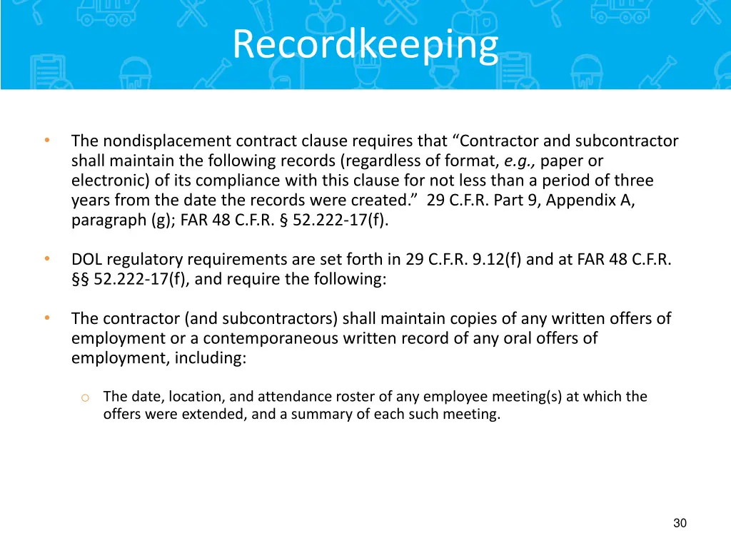 recordkeeping